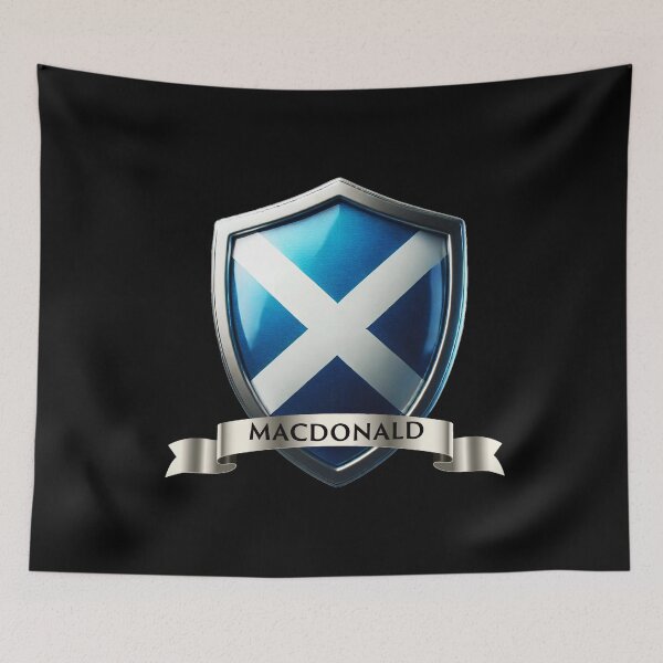 Item preview, MacDonald Scottish Crest  Saltire Shield with Highland Sovereignty designed and sold by Highlandkings.