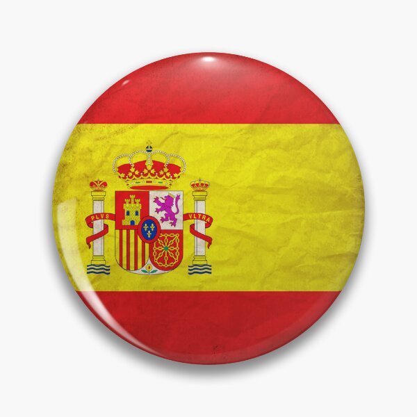 Item preview, Vintage Spain Flag Design – Retro Look – Square Motif designed and sold by KolbaVison.