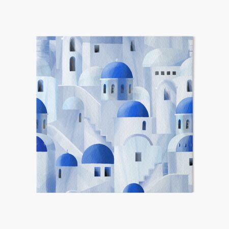 Santorini island in the Greece Art Board Print