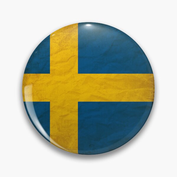 Item preview, Vintage Sweden Flag Design – Retro Look – Square Motif designed and sold by KolbaVison.