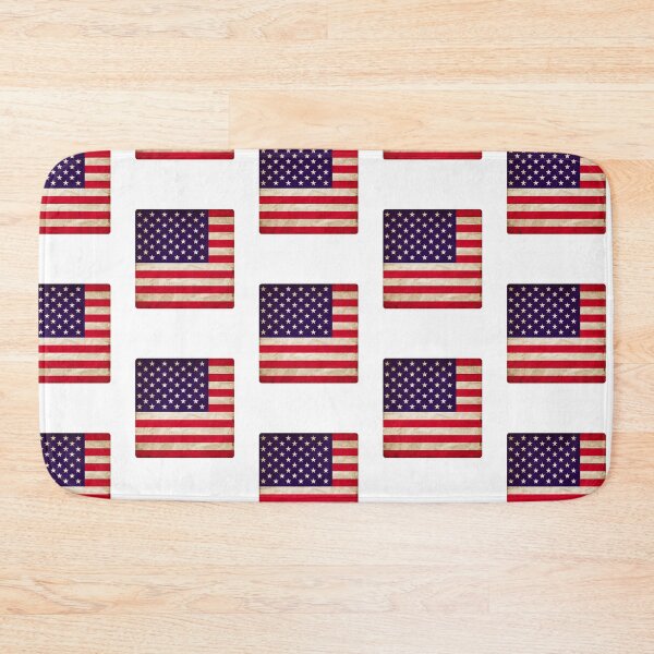 Item preview, Vintage USA Flag Design – Retro Look – Square Motif designed and sold by KolbaVison.