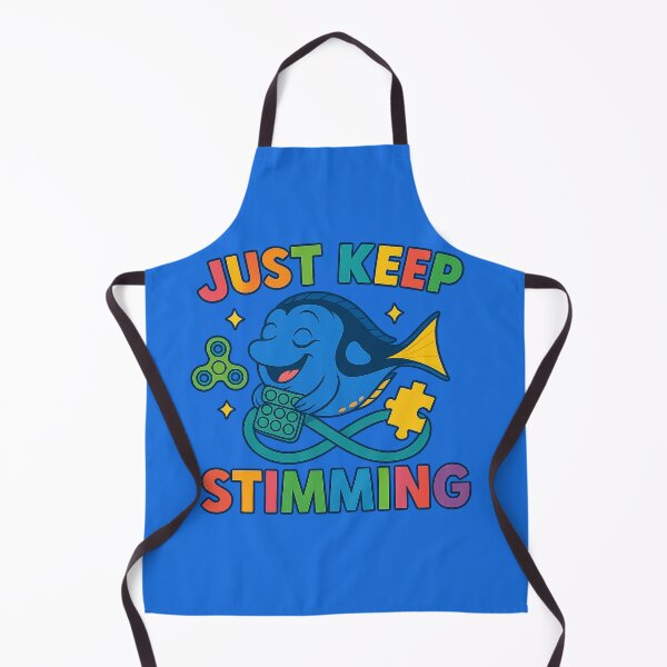 Item preview, Just Keep Stimming – Cute Blue Fish Autism Support Design designed and sold by BrokenCrownDesigns.