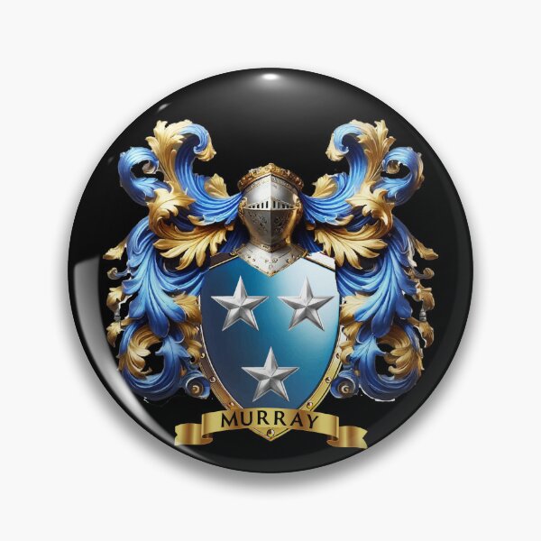 Item preview, Murray Clan Crest  Tri Star Blue Shield of Nobility and Strength designed and sold by Highlandkings.