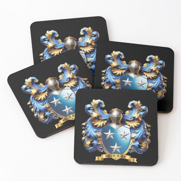 Item preview, Murray Clan Crest  Tri Star Blue Shield of Nobility and Strength designed and sold by Highlandkings.