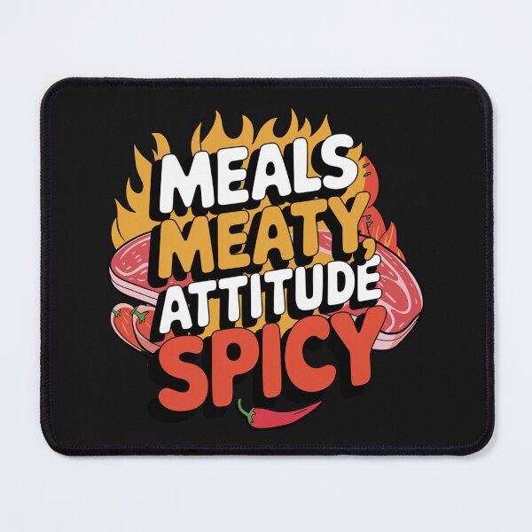 Item preview, Hot and Meaty Funny Food Quote designed and sold by Bliss Find And Design.