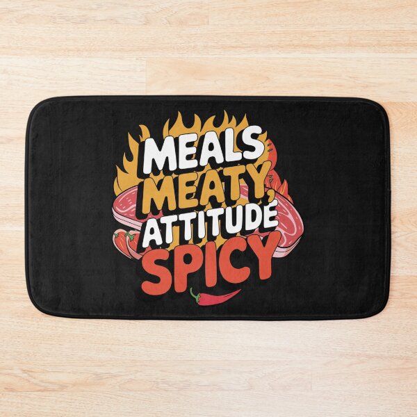 Item preview, Hot and Meaty Funny Food Quote designed and sold by Bliss Find And Design.