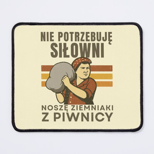 Item preview, Nie Potrzebuję Siłowni| Funny Polish Woman| Retro PRL Style| Distressed designed and sold by Anniko Art Studio.