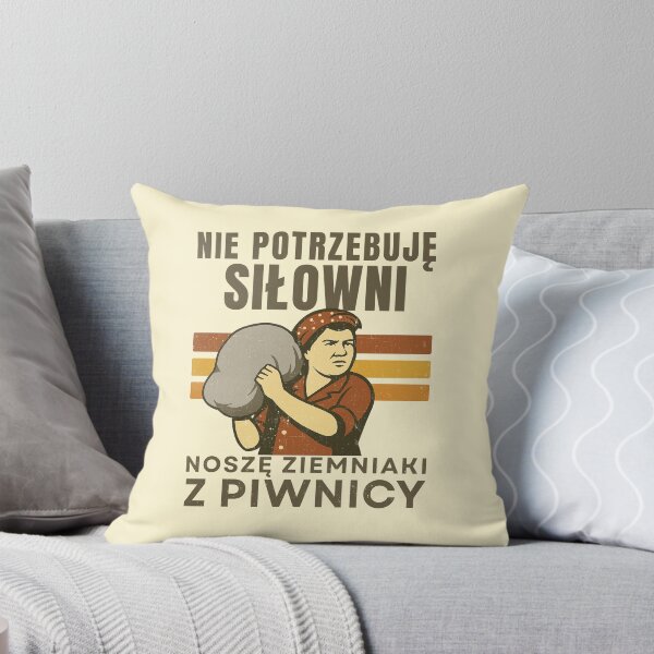 Item preview, Nie Potrzebuję Siłowni| Funny Polish Woman| Retro PRL Style| Distressed designed and sold by Anniko Art Studio.