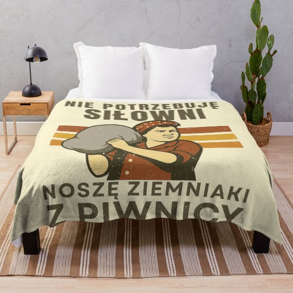 Item preview, Nie Potrzebuję Siłowni| Funny Polish Woman| Retro PRL Style| Distressed designed and sold by Anniko Art Studio.