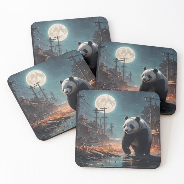 Item preview, Brave Panda Exploring Abandoned City Ruins designed and sold by MOKAdesign.