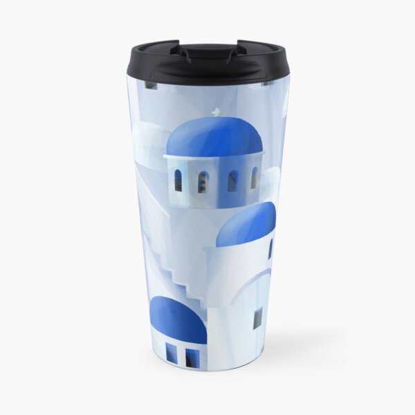 Santorini island in the Greece Travel Mug