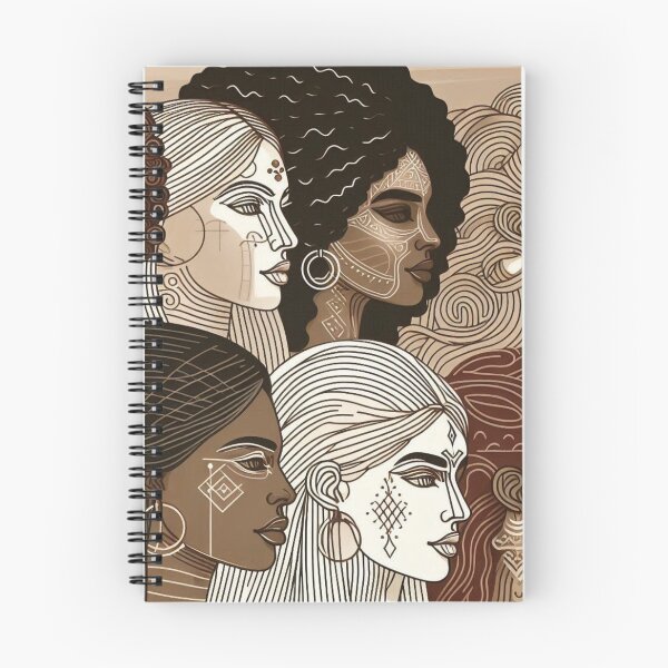 Item preview, Abstract Female Faces – AI Artwork with Bold Lines and Diverse Skin Tones for Empowering Women's Clothing and Accessories designed and sold by knalpot-design.