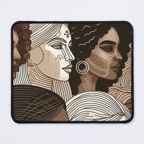 Item preview, Abstract Female Faces – AI Artwork with Bold Lines and Diverse Skin Tones for Empowering Women's Clothing and Accessories designed and sold by knalpot-design.