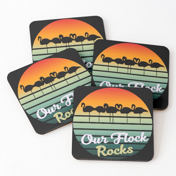 Item preview, Our Flock Rocks Flamingos designed and sold by Klaudesign.
