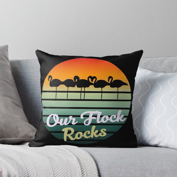 Item preview, Our Flock Rocks Flamingos designed and sold by Klaudesign.