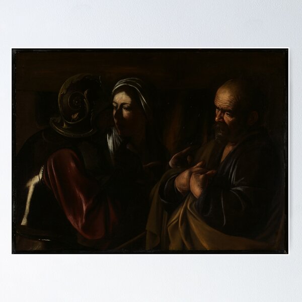 Item preview, The Denial of Saint Peter | Caravaggio 17th Century Painting designed and sold by s8erart.