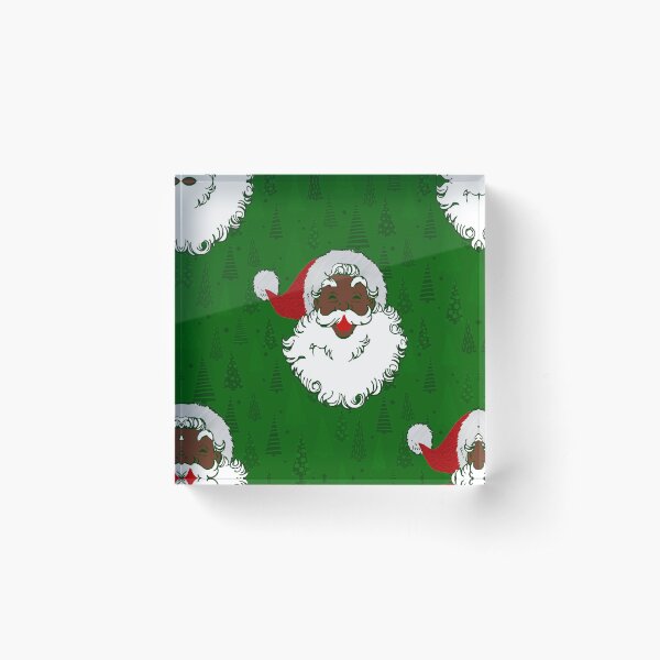 Item preview, african black santa claus christmas trees green designed and sold by Gossip Rag.