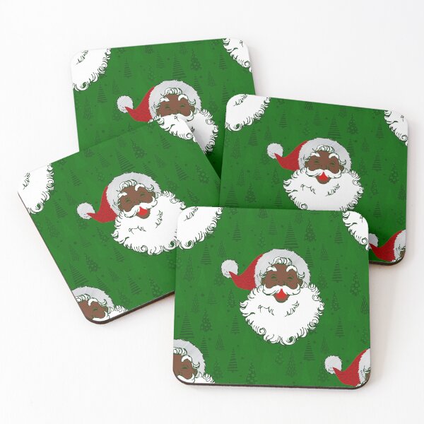 Item preview, african black santa claus christmas trees green designed and sold by Gossip Rag.