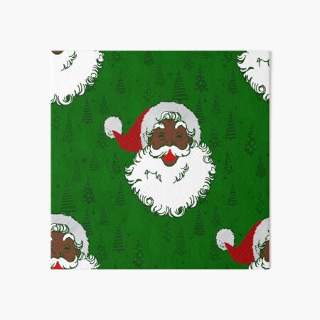Item preview, african black santa claus christmas trees green designed and sold by Gossip Rag.