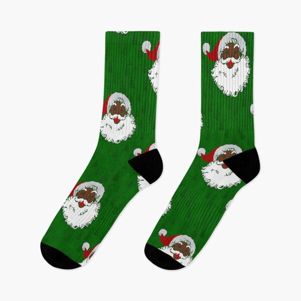 Item preview, african black santa claus christmas trees green designed and sold by Gossip Rag.