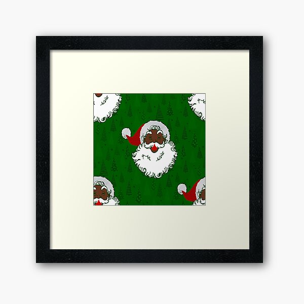 Item preview, african black santa claus christmas trees green designed and sold by Gossip Rag.
