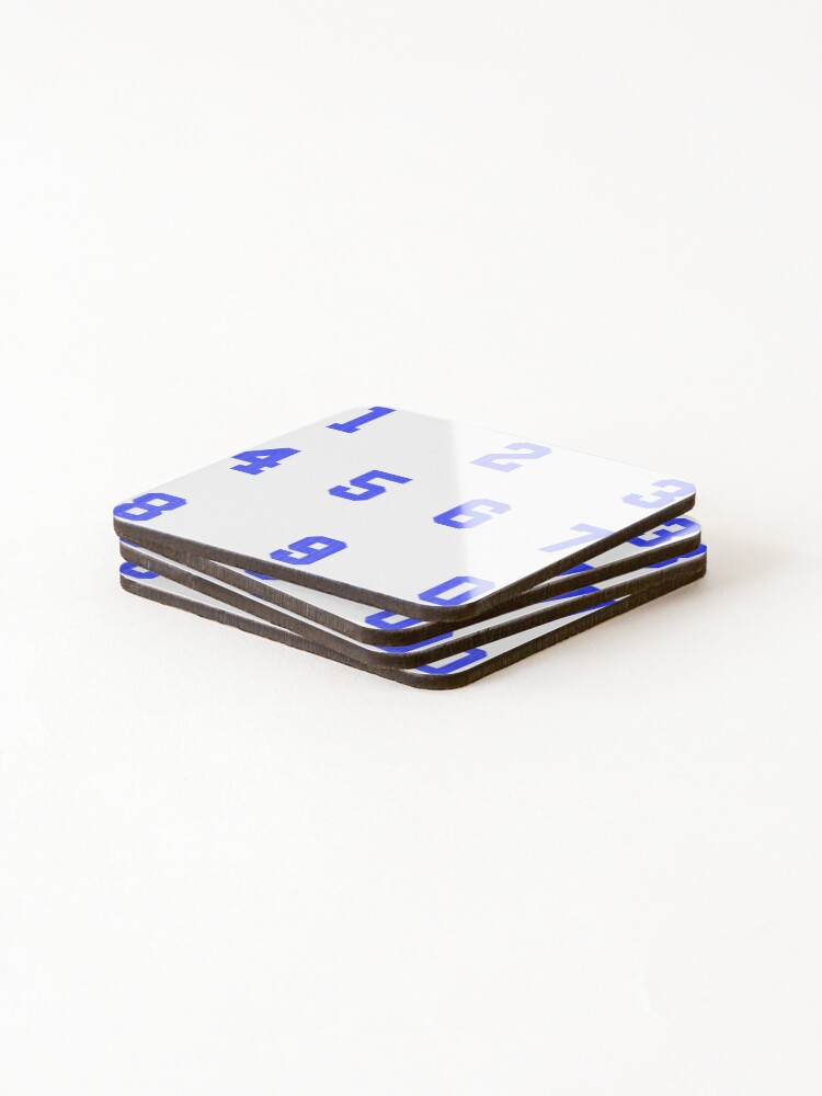 Thumbnail 4 of 5, Coasters (Set of 4), Numbers designed and sold by CateFighter.