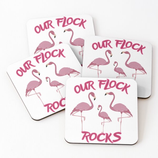 Item preview, Our Flock Rocks Flamingos designed and sold by Klaudesign.