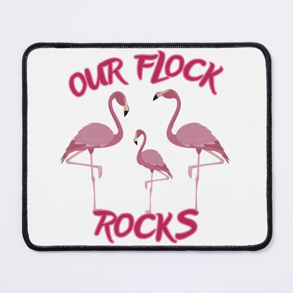 Item preview, Our Flock Rocks Flamingos designed and sold by Klaudesign.