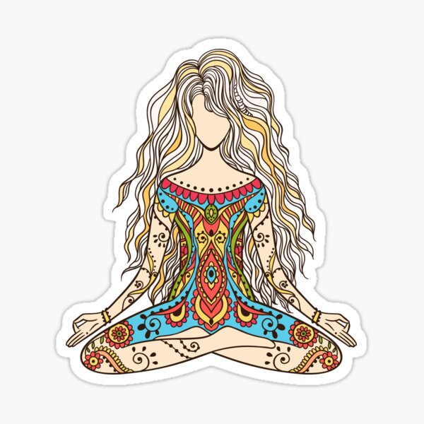 Item preview, Yoga Goddess in Lotus Meditation Position with Gyan Hand Mudra designed and sold by ShaktiAmara.