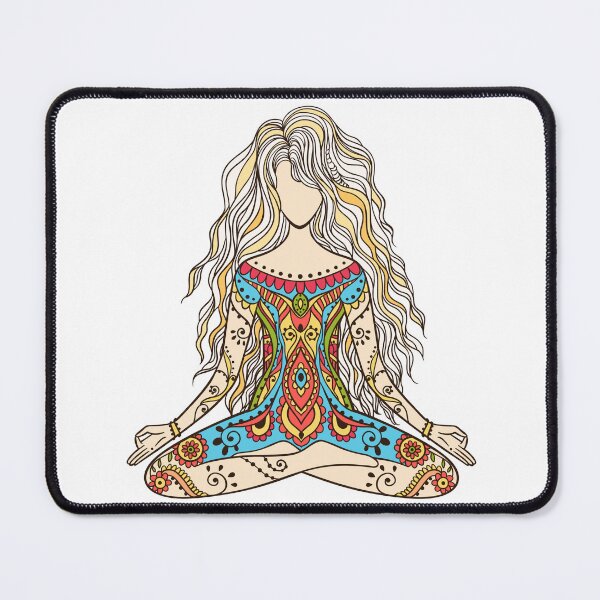 Item preview, Yoga Goddess in Lotus Meditation Position with Gyan Hand Mudra designed and sold by ShaktiAmara.