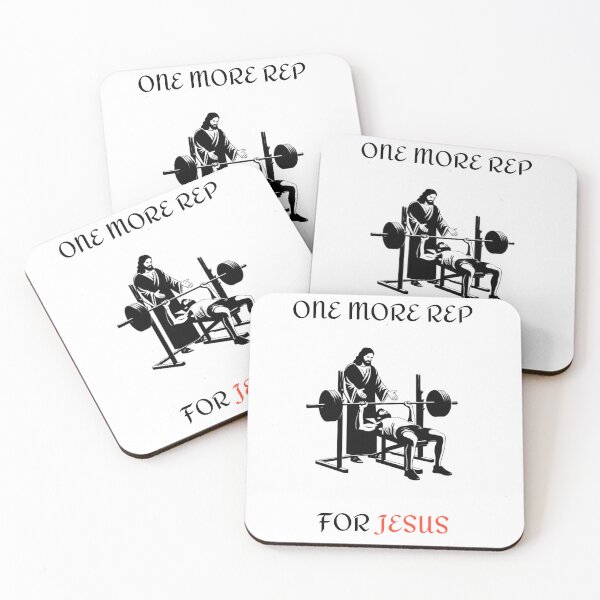 Item preview, Jesus Spotting Bench Press – Motivational Gym Design designed and sold by HYSTOREGYMWEAR.