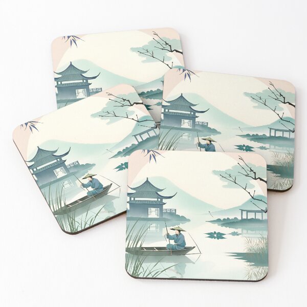 Item preview, Zen Fishing at Sunrise 8 designed and sold by AlinaSCorner.