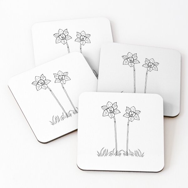 Item preview, Daffodil flower line art flower drawing flower on grass sketch   designed and sold by Artstastic.
