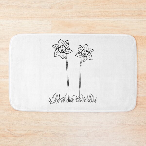 Item preview, Daffodil flower line art flower drawing flower on grass sketch   designed and sold by Artstastic.