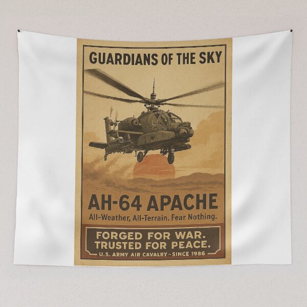 Item preview, AH-64 Apache Poster designed and sold by Skyframe Aviation.