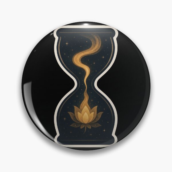 Item preview, Timeless Bloom – Cosmic Lotus Hourglass Sticker | Awakened Alchemy designed and sold by AwakenedAlchemy9.