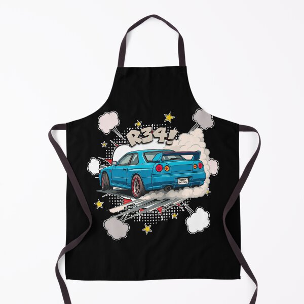 Artikelvorschau, R34 Drift King Pop Art | Comic-Stil JDM Skyline R34 Illustration entworfen und verkauft von Michael van der Hoorn.