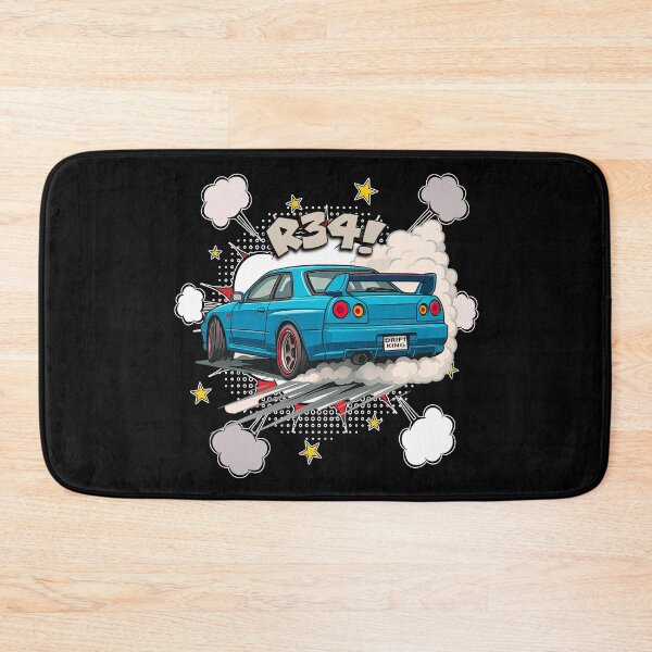 Item preview, R34 Drift King Pop Art | Comic Style JDM Skyline R34 Illustration designed and sold by Michael van der Hoorn.