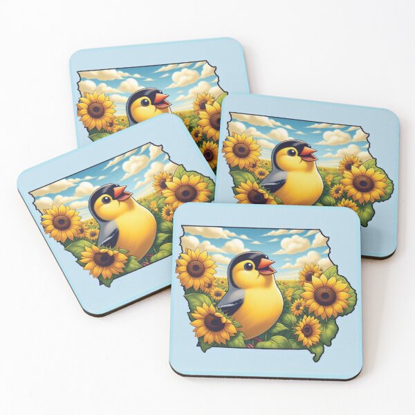 Item preview, Iowa: Cartoon Eastern Goldfinch   designed and sold by CornerStone57.