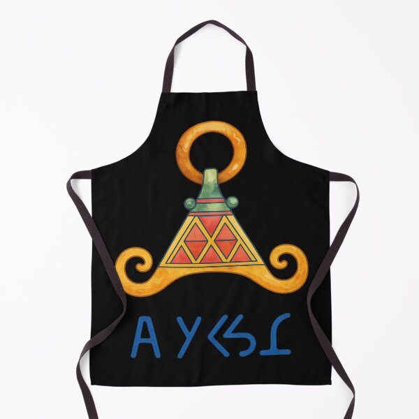 Item preview, Amazigh Fibula with Tifinagh Script – Watercolor Heritage Art designed and sold by ALITOPRINCE.
