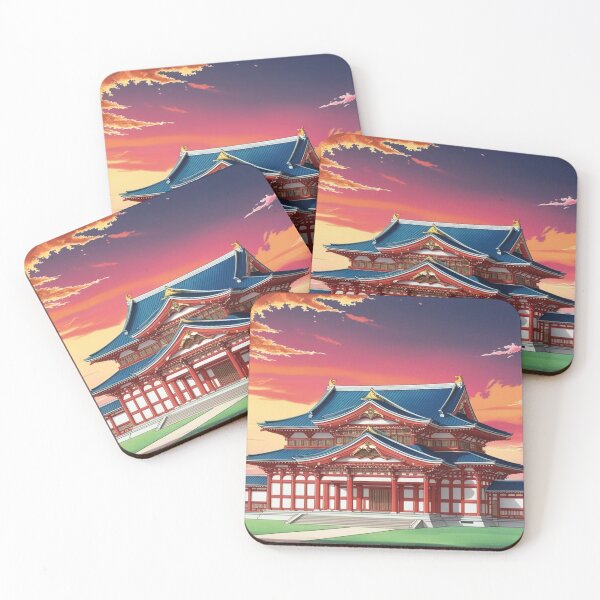 Item preview, Japanese palace with pink clouds designed and sold by MerlinWear.