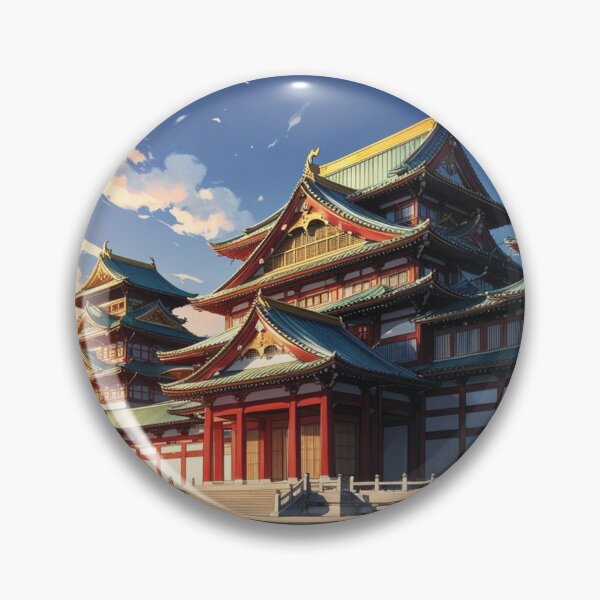 Item preview, Japanese palace with green roofs designed and sold by MerlinWear.