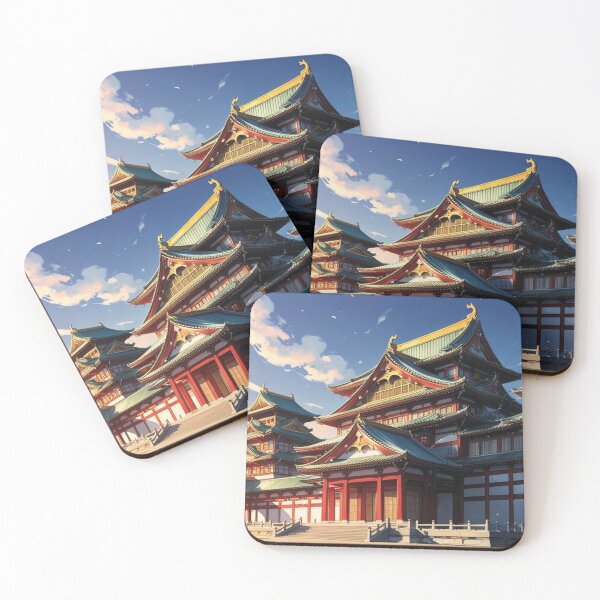 Item preview, Japanese palace with green roofs designed and sold by MerlinWear.