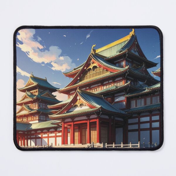 Item preview, Japanese palace with green roofs designed and sold by MerlinWear.