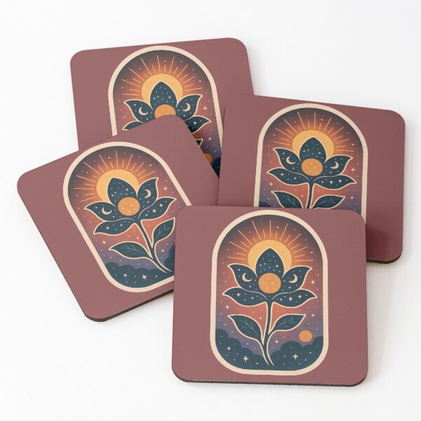 Item preview, Sun Moon Flower – Celestial Nature Spiritual Growth Sticker | Awakened Alchemy designed and sold by AwakenedAlchemy9.