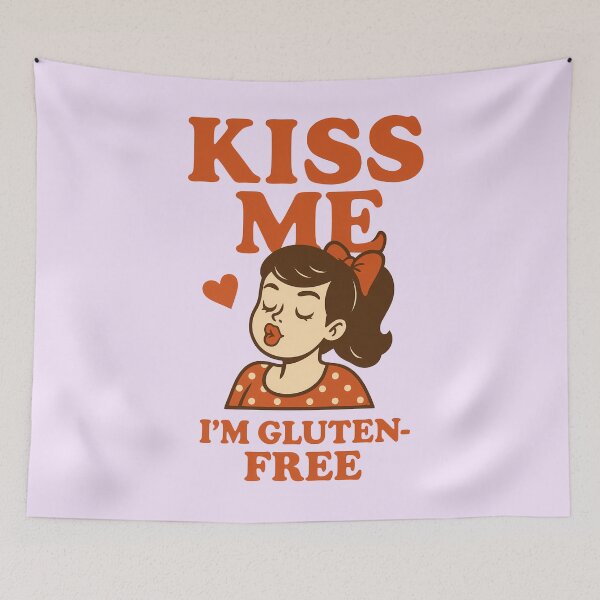 Item preview, Funny Gluten Free Quote – Kiss Me Design designed and sold by tinytwist.