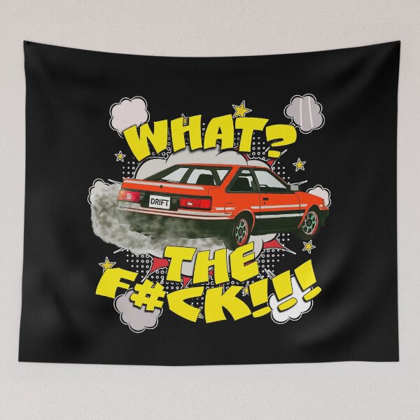 Artikelvorschau, AE86 Drift Pop Art – WHAT THE ... Edition (Comic-Stil) entworfen und verkauft von Michael van der Hoorn.