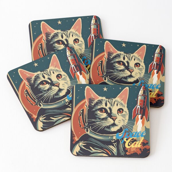Item preview, Space Cat a superhero designed and sold by Petthecatshop.