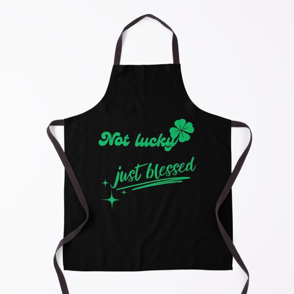 Item preview, Not lucky just blessed - phrase with a four-leaf clover and sparkles designed and sold by PHRASEandSTYLE.