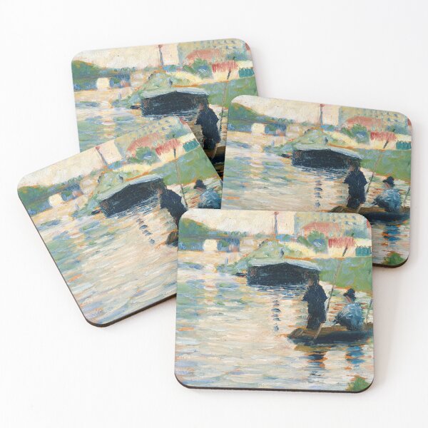 Item preview, View of The Seine by G Seuret - 1882-1883 designed and sold by Daniel Wampler.